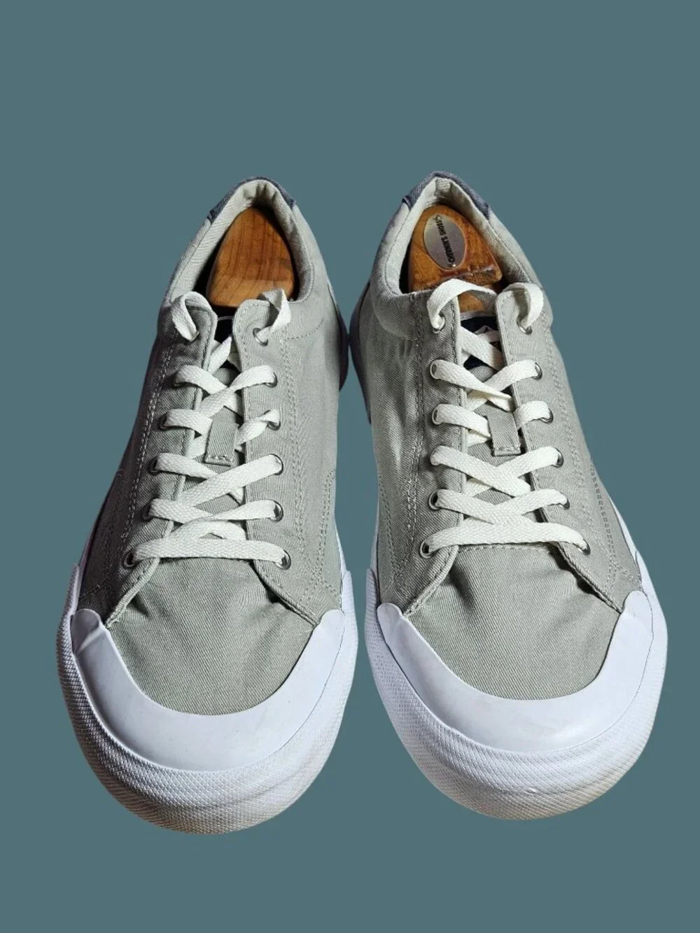 SPERRY Top Sider Striper II Retro CVO Light Gray Canvas Low Top Sneakers Men 13